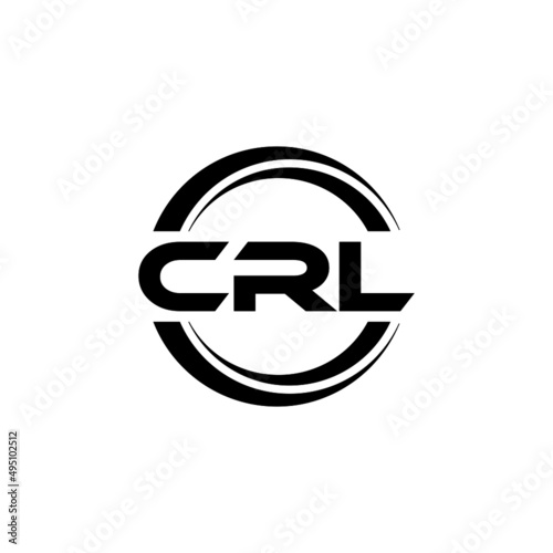 CRL letter logo design with white background in illustrator, vector logo modern alphabet font overlap style. calligraphy designs for logo, Poster, Invitation, etc. photo