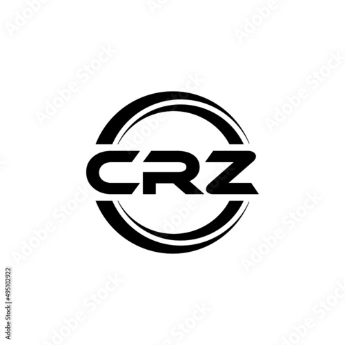 CRZ letter logo design with white background in illustrator, vector logo modern alphabet font overlap style. calligraphy designs for logo, Poster, Invitation, etc. photo