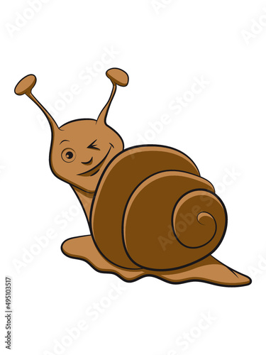 Schnecke lustig zwinkern 
