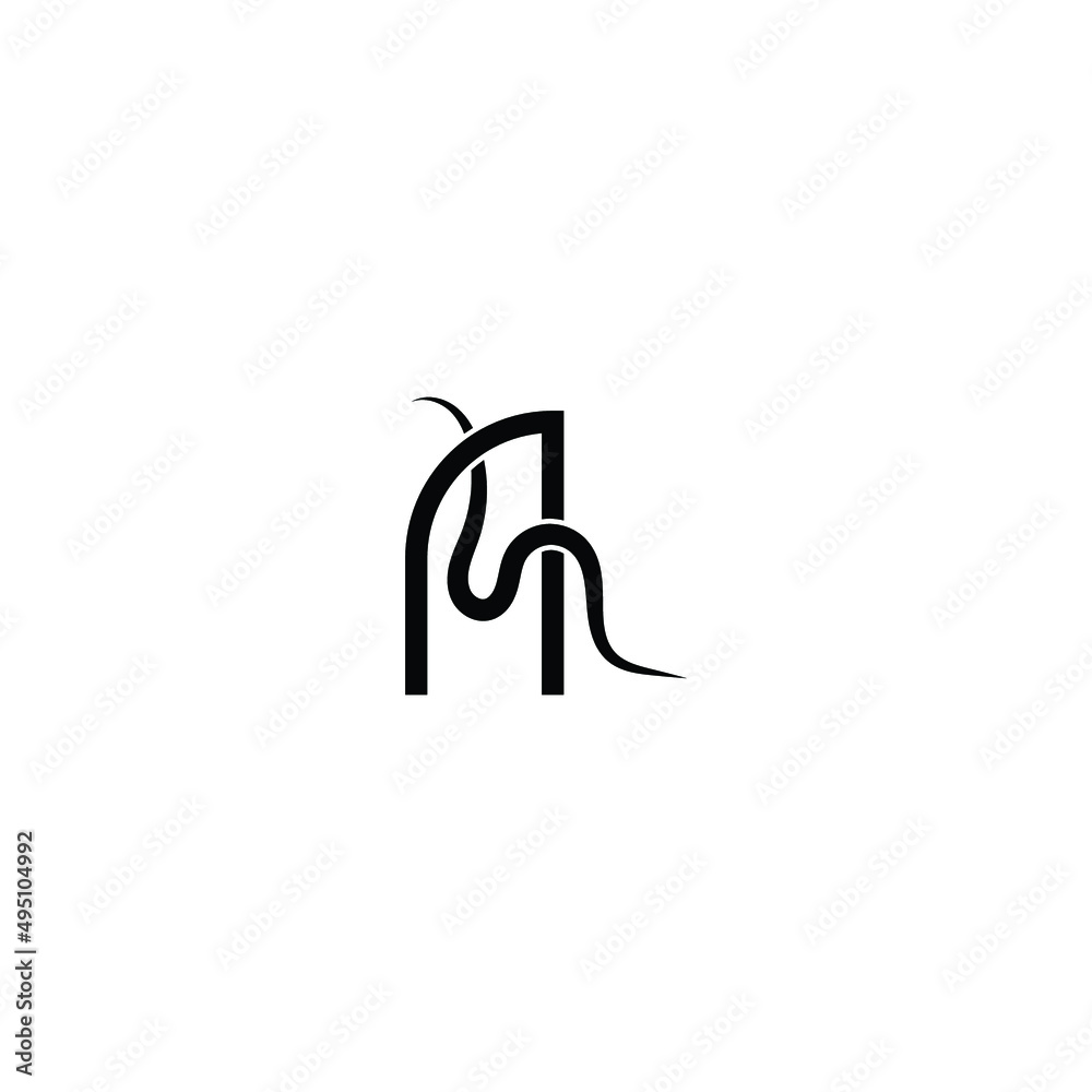monoline logo or monogram A for business or corporate agency, consultancy, fashion, entertainment, transportation, technology, construction, manufacturing, industry, jewelry, hotel, education