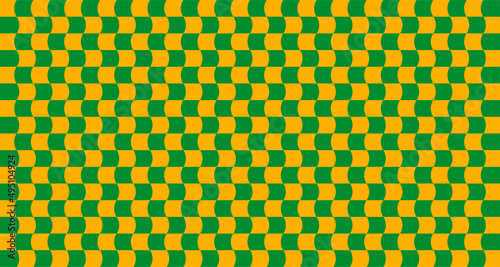 Optical illusion. Distorted chessboard