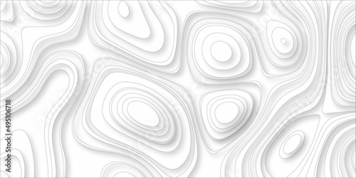 Abstract design with black and white abstract background . Abstract papercut and multi layer cutout geometric pattern on vector, Abstract soft white background with waves, textured Papercut .