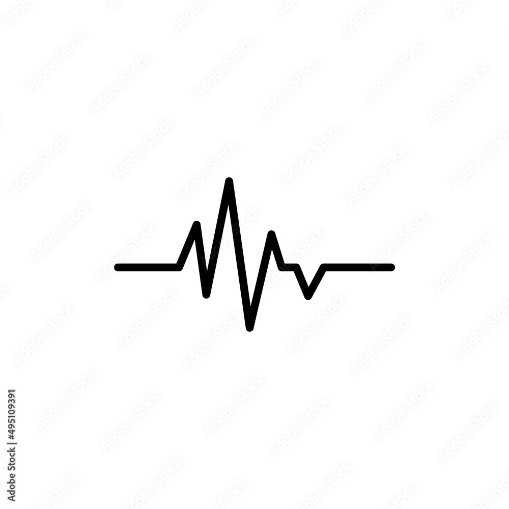 Pulse line or medical wave. Vector logo design concept illustration template Pulse line or medical wave. Vector logo design concept illustration template