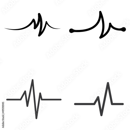 Pulse line or medical wave. Vector logo design concept illustration template