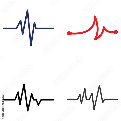 Pulse line or medical wave. Vector logo design concept illustration template