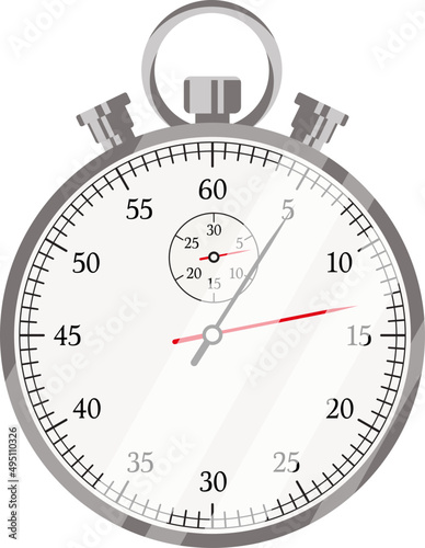 Stopwatch Cartoon Illustration