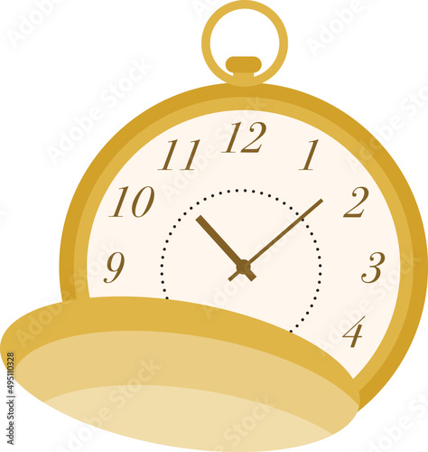 Pocket Watch Cartoon Illustration