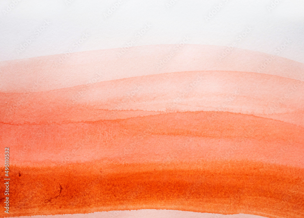 orange watercolor background, shades of orange hand painted art