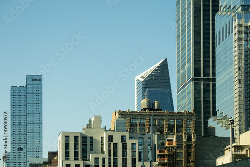 Skyscrapers against blue sky in New York City  © Osaze