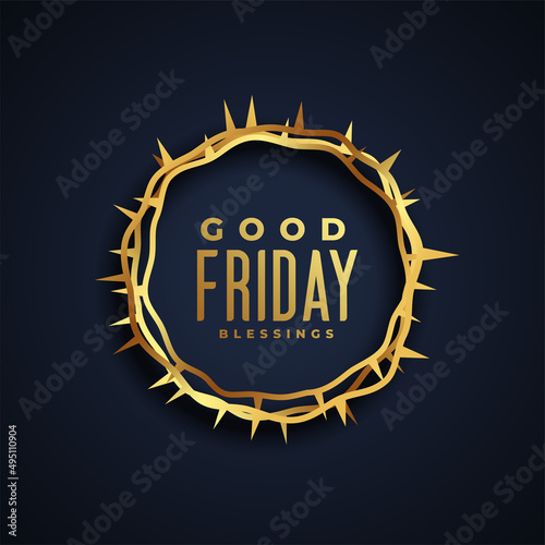 good friday poster with crown thorns