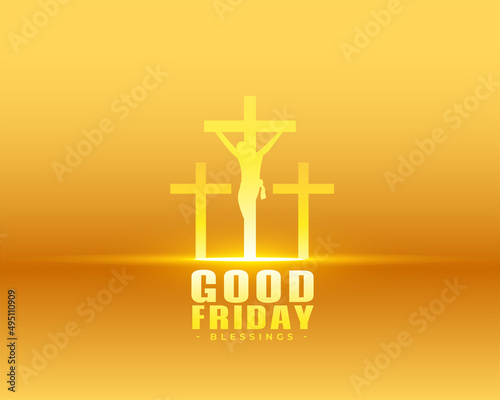 shiny good friday holy week poster design
