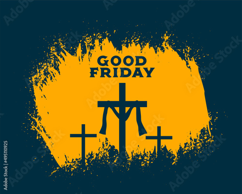 traditional good friday holy week poster design