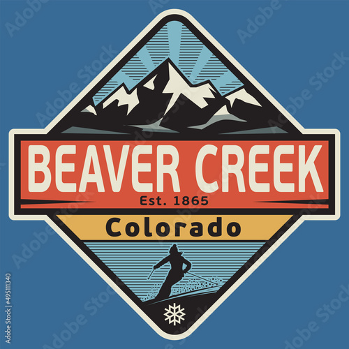 Emblem with the name of Beaver Creek, Colorado