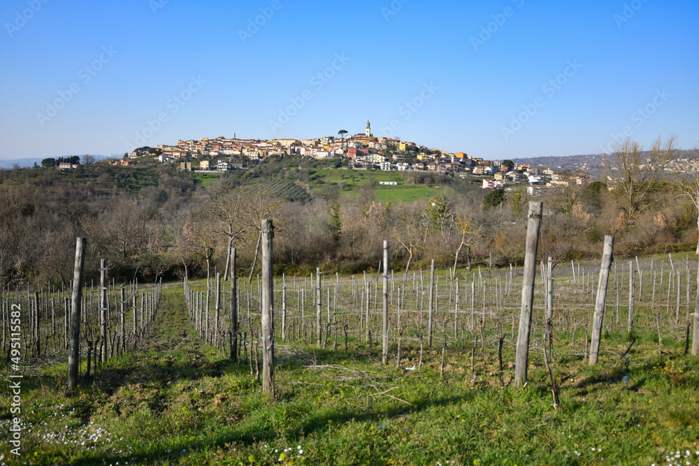 View of Fontanarosa, a small village in the province of Avellino, Italy.