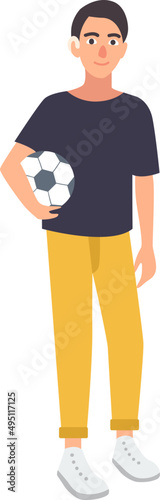 Рearing Impaired Boy Cartoon Illustration