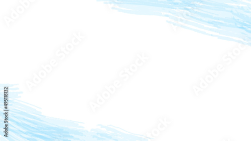 水彩テクスチャの背景素材　ブルー　夏イメージ　横長　16:9