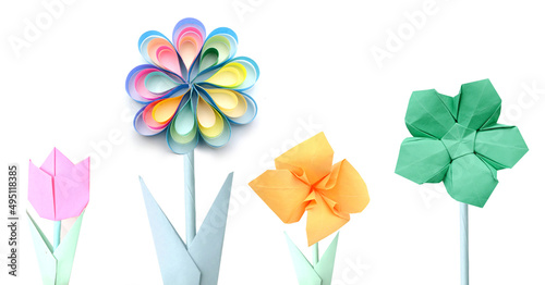 Origami flowers photo