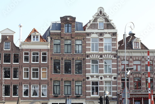 Amsterdam Kadijksplein Square Historic House Facades View, Netherlands
