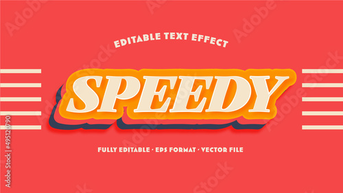 Speedy Editable Text Effect with Yellow and Red Background