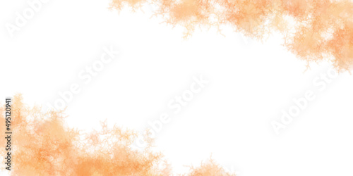 水彩テクスチャの背景素材　オレンジ　秋イメージ　横長 © meg_saiki