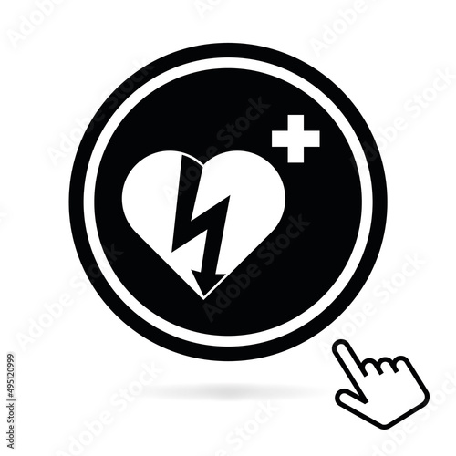 Logo défibrillateur.