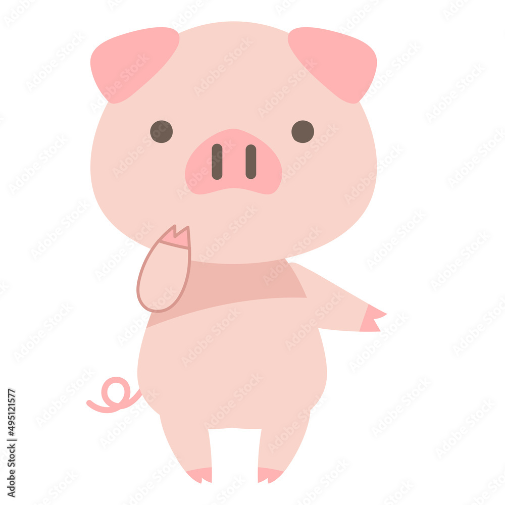 可愛い子豚のイラスト Stock Vector Adobe Stock