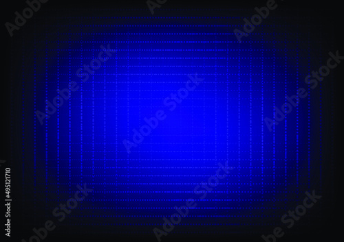 Abstract vector geometric blue background. Vector digital dot lines background. 