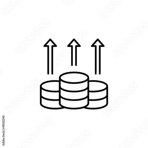 Save Investments icon in vector. logotype