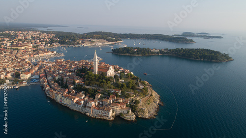 Croatia, city of Rovinj drone shooting, panorama