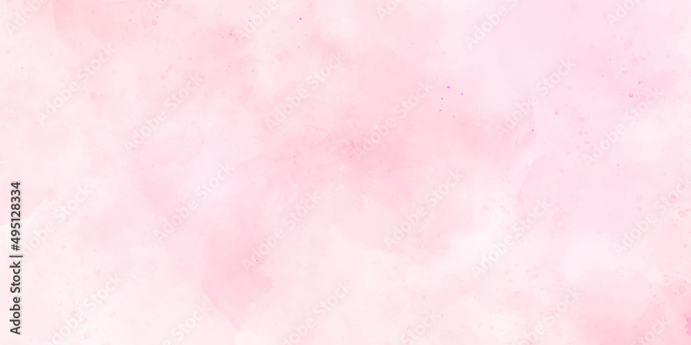 Abstract pink gradient blotched Japanese paper watercolor background with space for text. Brush pink grunge watercolor painted background image for graphic cover design, wallpaper, printing. 