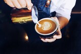 How to make coffee latte art.