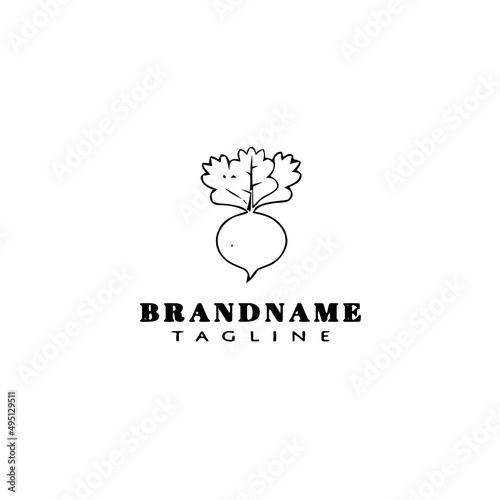 radish logo icon design template vector illustration