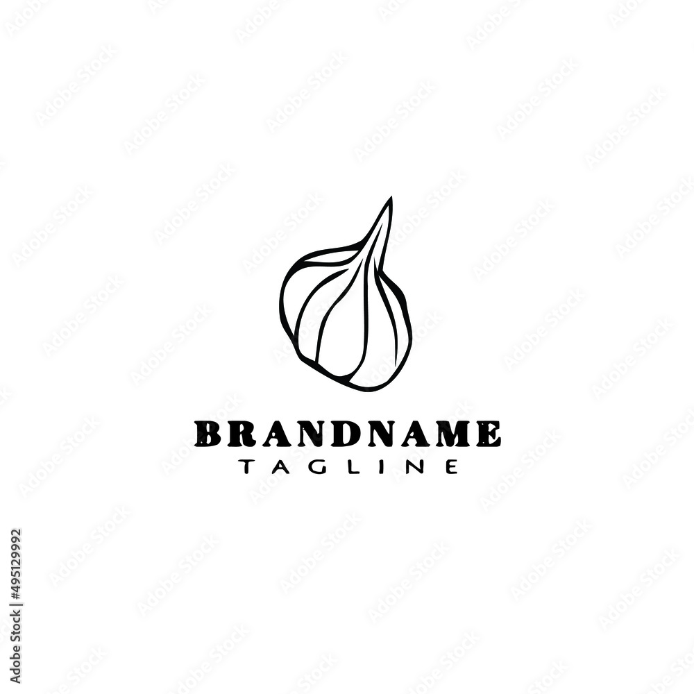 garlic logo design template icon vector illustration