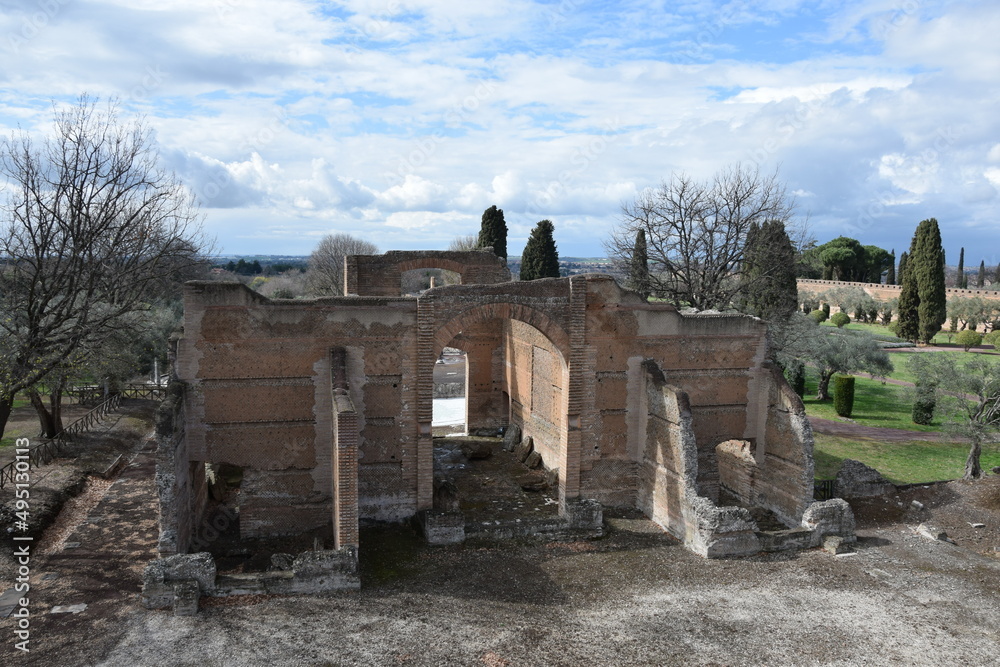 The ruins of Villa Adriana, Tivoli Italy The ruins of Villa Adriana, Tivoli Italy