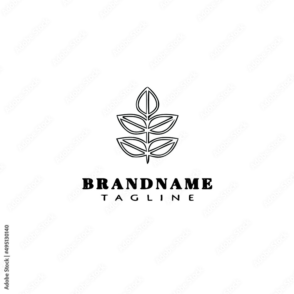 leaf logo cartoon icon design template black isolated creative illustration leaf logo cartoon icon design template black isolated creative illustration