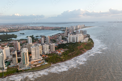 Visão aérea da Ponta D'areia em São Luís, Maranhão - Brasil. Foto com Drone da cidade. photo