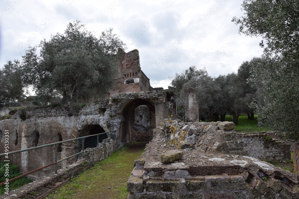 The ruins of Villa Adriana, Tivoli Italy