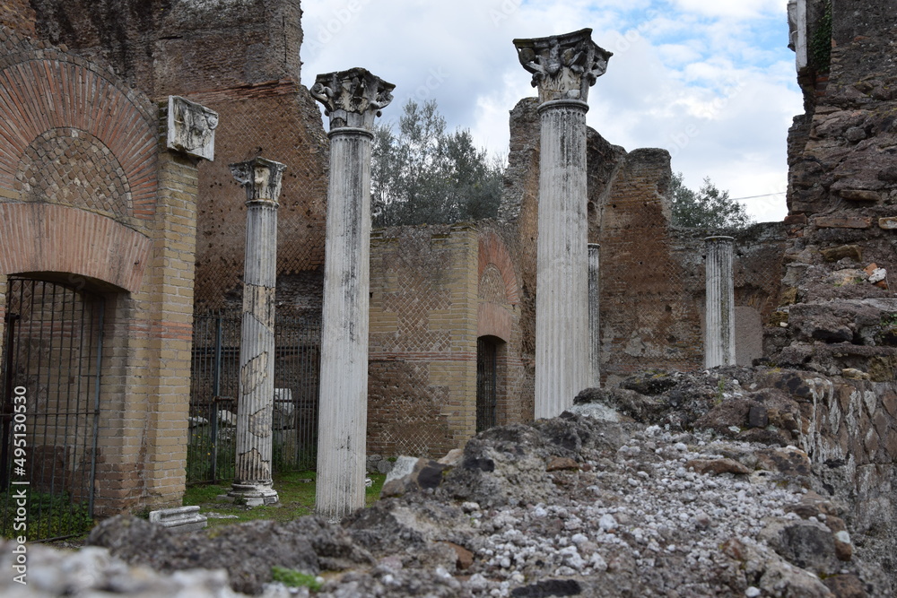 The ruins of Villa Adriana, Tivoli Italy 