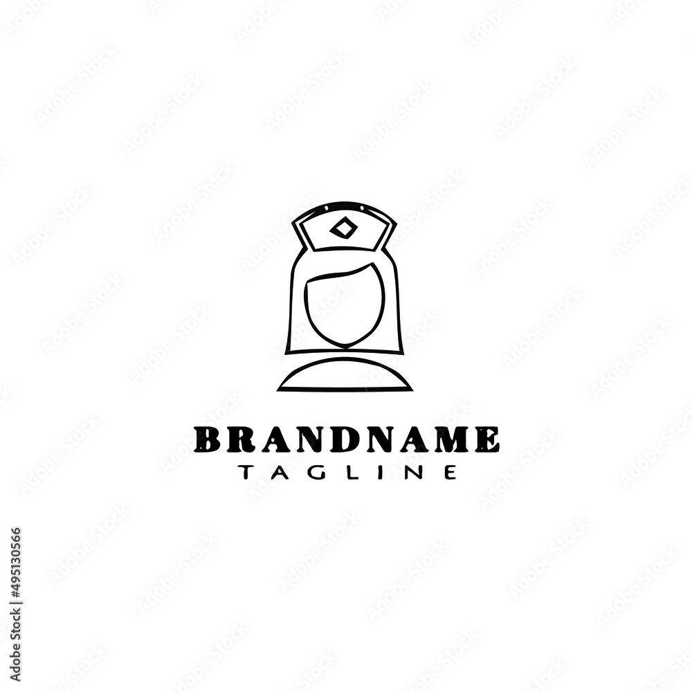 Obraz premium nurse logo cartoon template icon design black vector illustration
