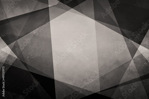 black and white modern abstract background, geometric pattern of angles and triangle shapes layered design, texture and grunge diagonal stripes design 