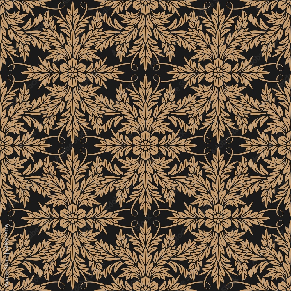 custom made wallpaper toronto digitalBaroque seamless pattern with flowers