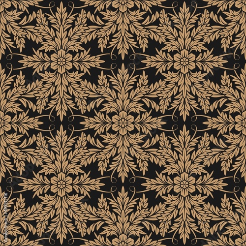 Wallpaper Mural Baroque seamless pattern with flowers Torontodigital.ca