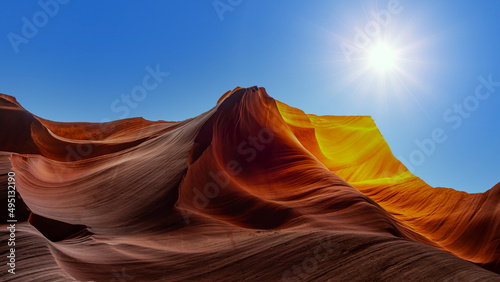 abstract background of famous antelope canyon arizona usa.