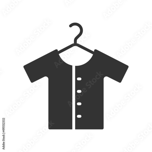 shirt silhouette vector icon isolated on white background. shirt icon for web, mobile apps, ui design, print polygraphy and promo advertising business
