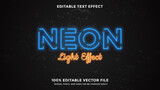 Editable Neon Light Text Effect on Dark Retro Background