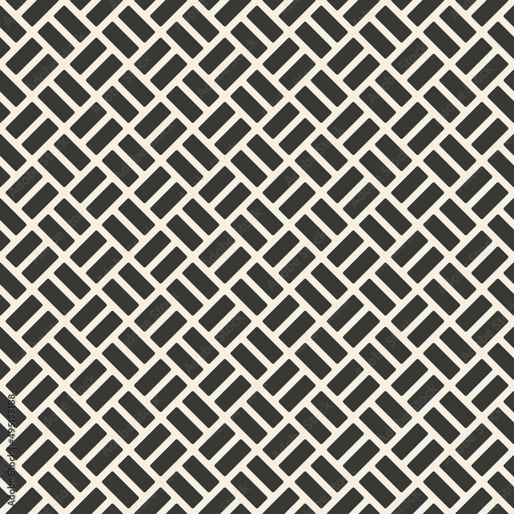 Monochrome Checked Weaving Seamless Pattern