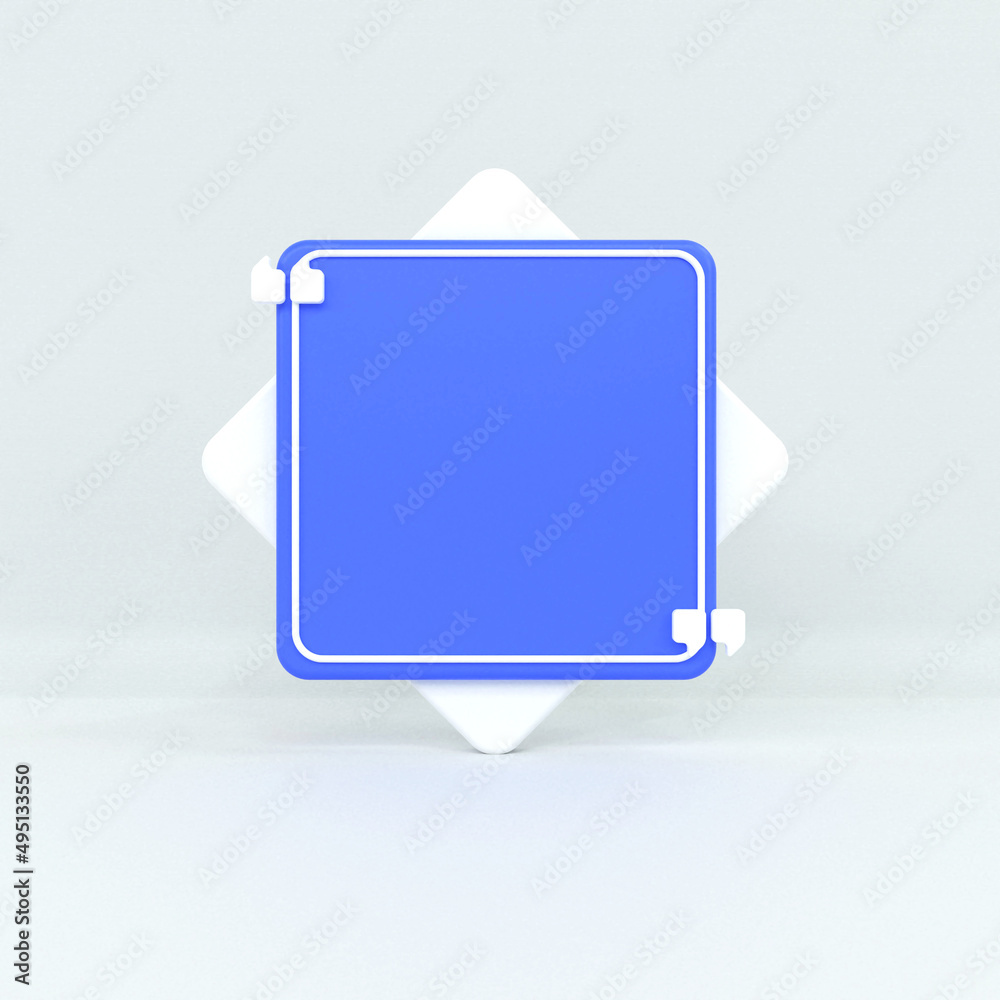 3d rendering quote frames box blank templates realistic Minimal text
