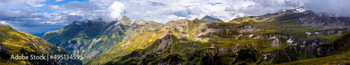 Panoramic view from Grossglockner High Alpine Road in Austria