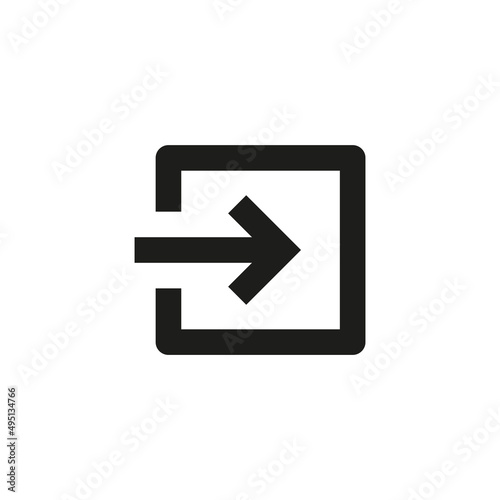 Free Download The entrance icon. Simple flat vector illustration on a white background - GFXLoad