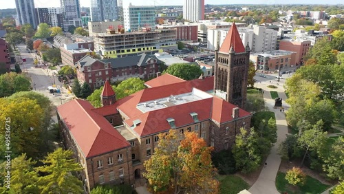 Champaign, University of Illinois, Altgeld Hall, UIUC, Aerial Flying photo